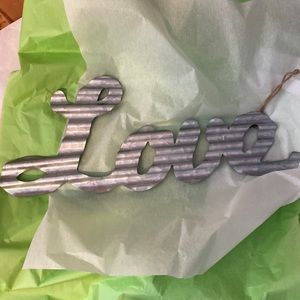 Galvanized Love sign